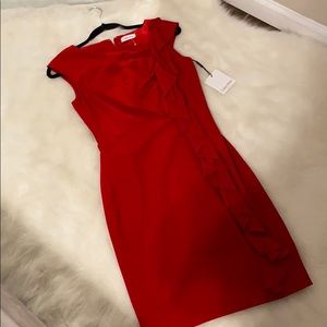 Red Calvin Klein dress